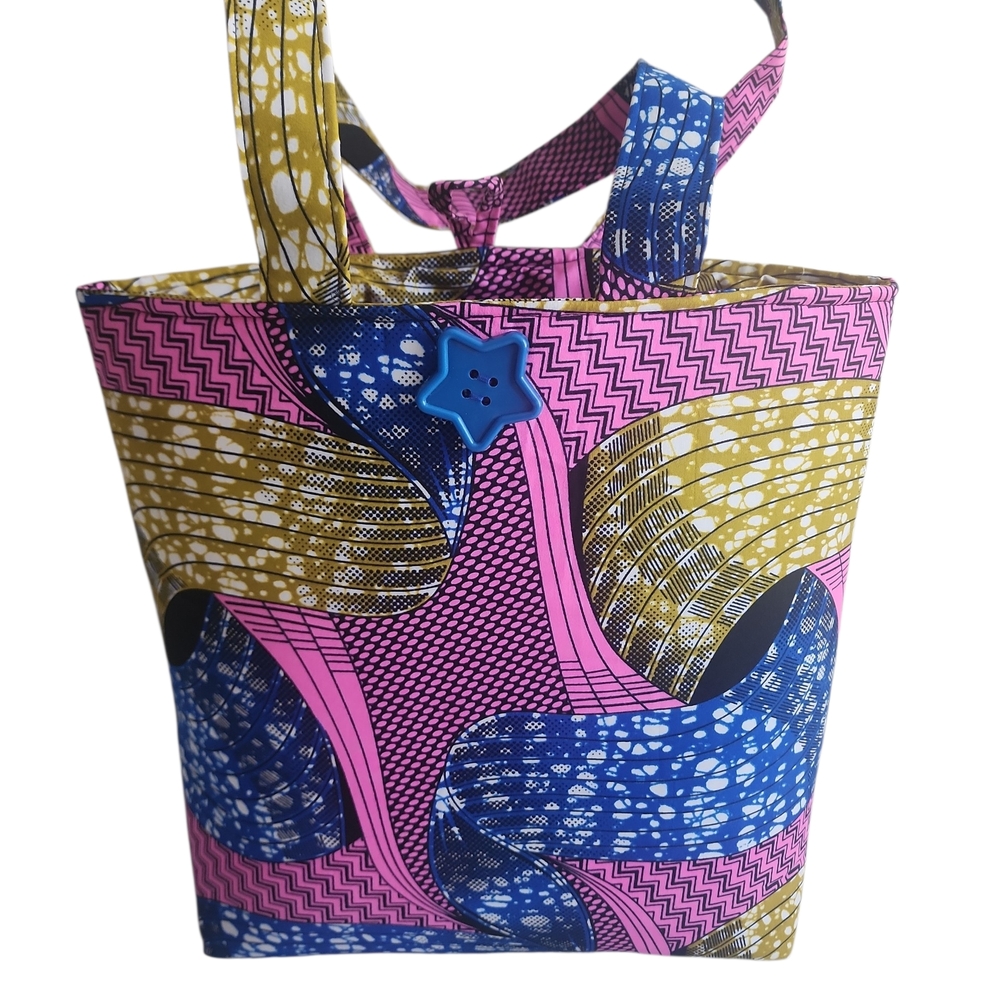 Vibrant Pink and Blue Tote Bag